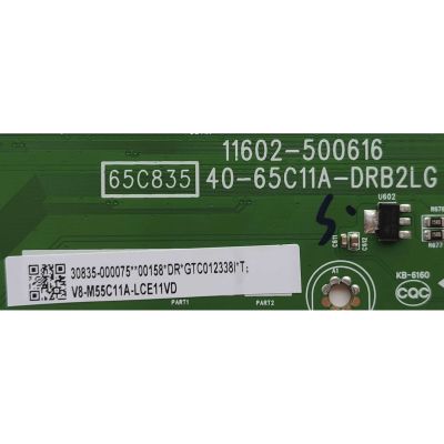 LED DRIVER PARA TV TCL / NUMERO DE PARTE 30835-000075 / 40-65C11A-DRB2LG / 11602-500616 / GTC012338I / V8-M55C11A-LCE11VD / DISPLAY ST6451D08-2 VER.2.1 / MODELO 65R655	 - Imagen 2